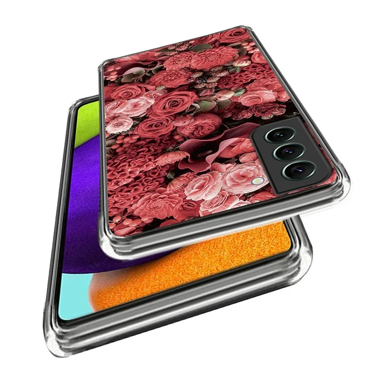 Pour Samsung Galaxy S23 Étui Téléphone Flexible TPU Impression Motif IMD Ultra Slim Coque Protective - Fleurs Millions Inartificiel