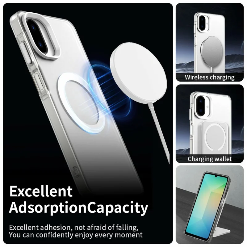 Cover per Samsung Galaxy A07 Compatibile con MagSafe Antiurto Ibrido per Retro Telefono - Bianco