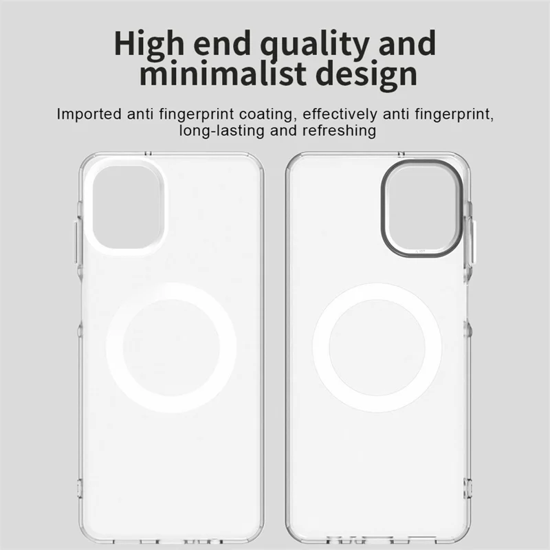 Cover per Samsung Galaxy A07 Compatibile con MagSafe Antiurto Ibrido per Retro Telefono - Bianco