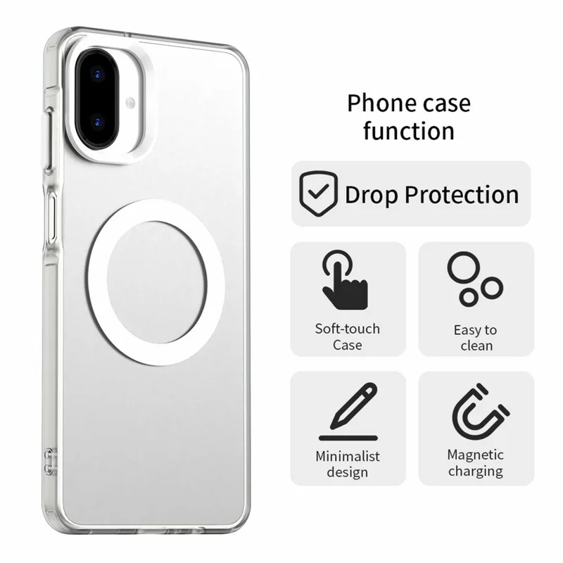 Cover per Samsung Galaxy A07 Compatibile con MagSafe Antiurto Ibrido per Retro Telefono - Bianco