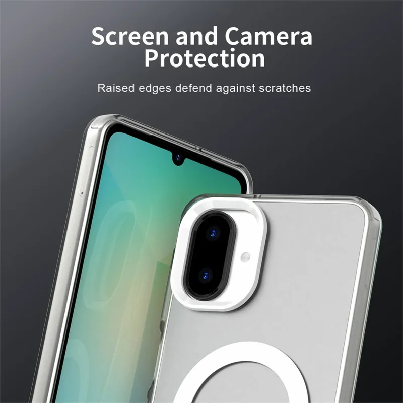 Cover per Samsung Galaxy A07 Compatibile con MagSafe Antiurto Ibrido per Retro Telefono - Bianco