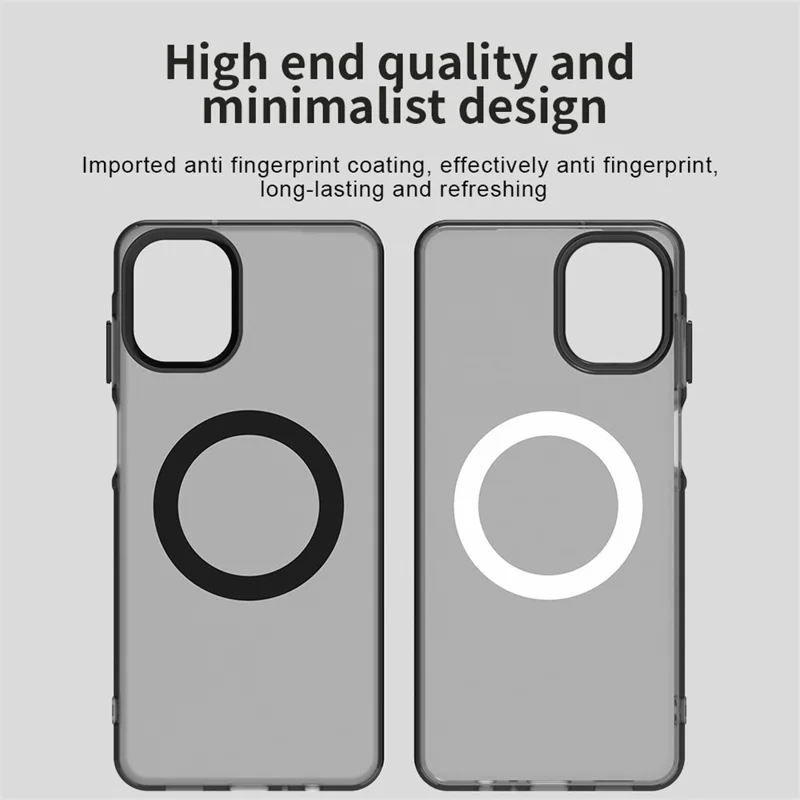 For Samsung Galaxy A07 4G Magnetic Case Anti Drop Hybrid Phone Back Cover - Black