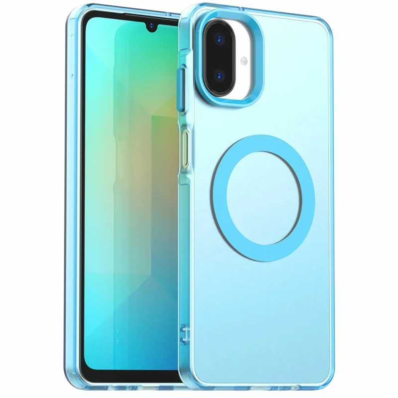 For Samsung Galaxy A07 4G Magnetic Case Anti Drop Hybrid Phone Back Cover - Blue
