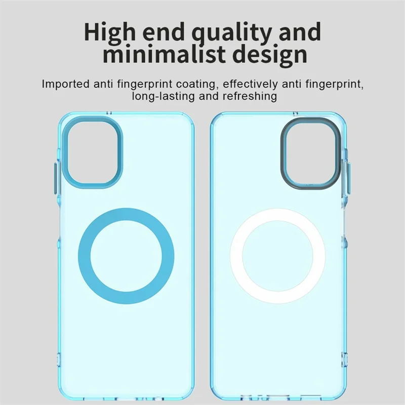 For Samsung Galaxy A07 4G Magnetic Case Anti Drop Hybrid Phone Back Cover - Blue