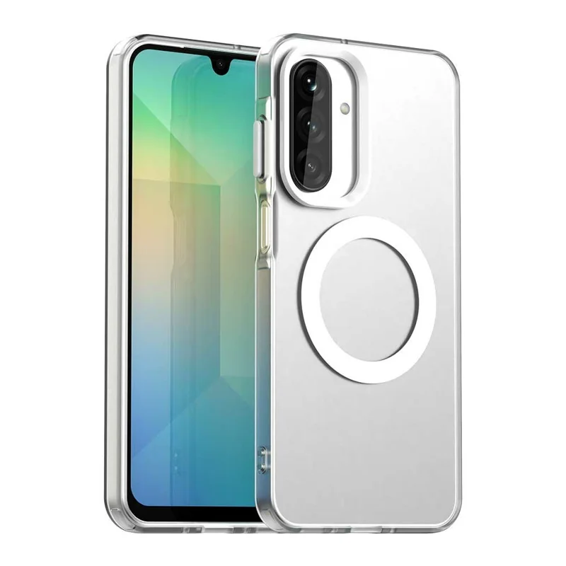 Étui compatible avec Samsung Galaxy A17 compatible avec MagSafe Coque de téléphone hybride anti-chute - Blanc