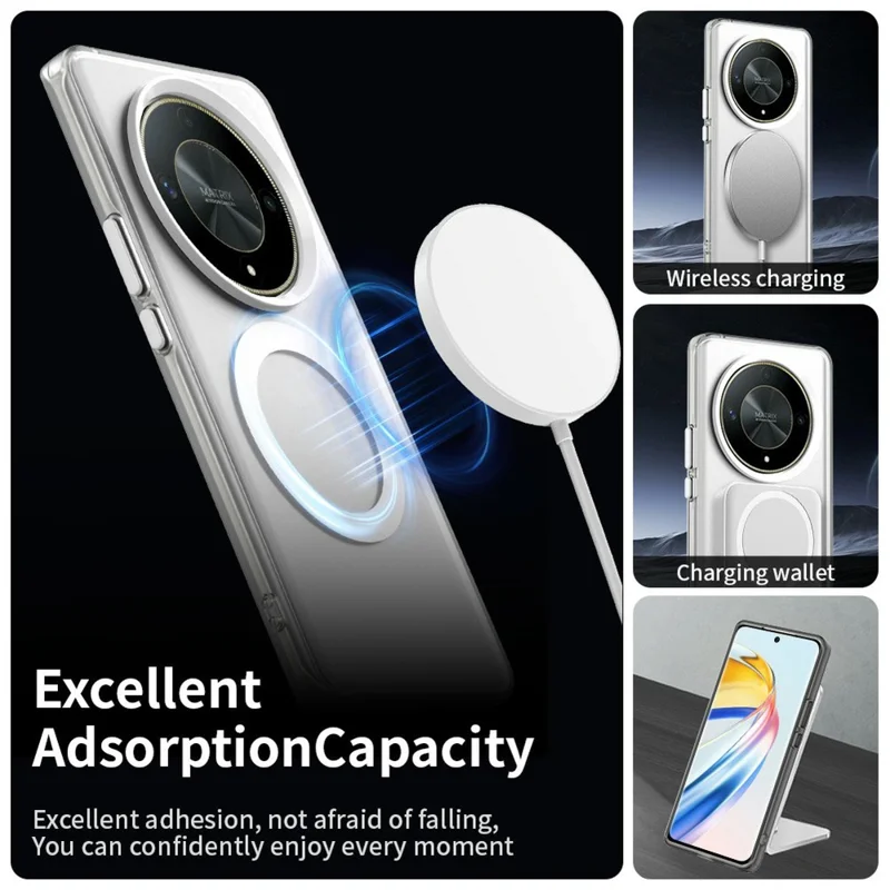 Capa Híbrida para Honor Magic6 Lite 5G / X9 5G / X9b 5G / X50 5G Antichoque para Celular Compatível com MagSafe - Branco