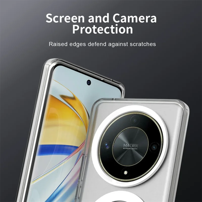 Capa Híbrida para Honor Magic6 Lite 5G / X9 5G / X9b 5G / X50 5G Antichoque para Celular Compatível com MagSafe - Branco
