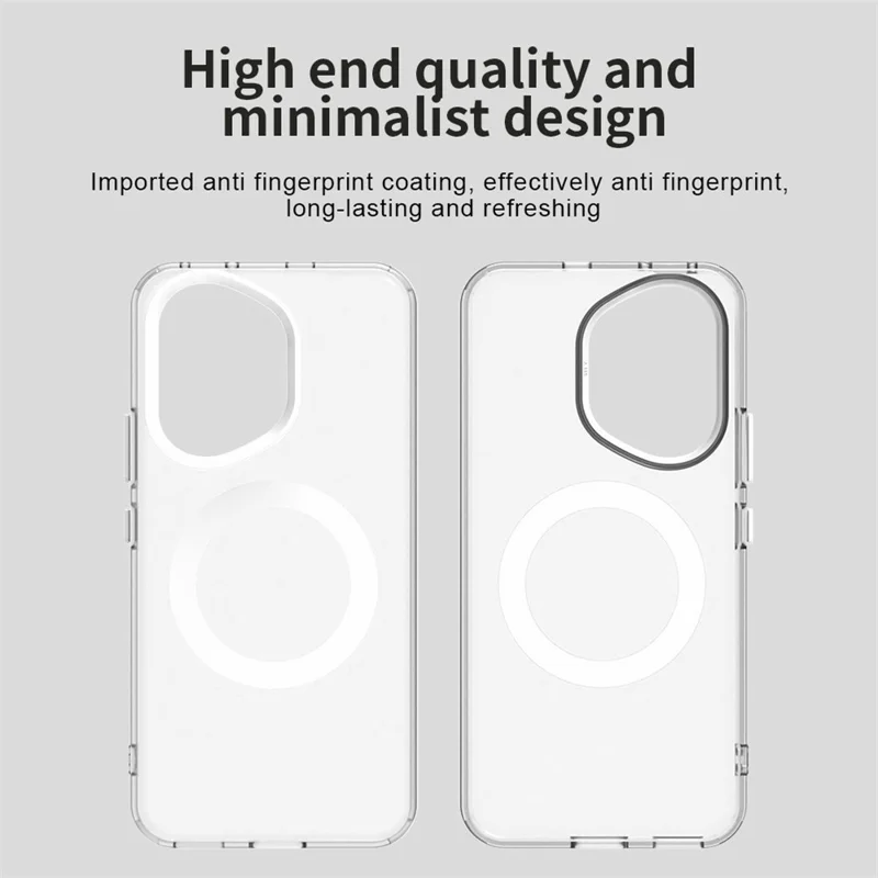 For Honor 400 5G (Global) Case Compatible with MagSafe Anti Drop Hybrid Phone Back Cover - White
