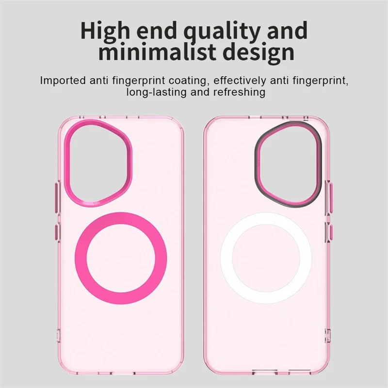 For Honor 400 5G (Global) Magnetic Case Anti Drop Hybrid Phone Back Cover - Red