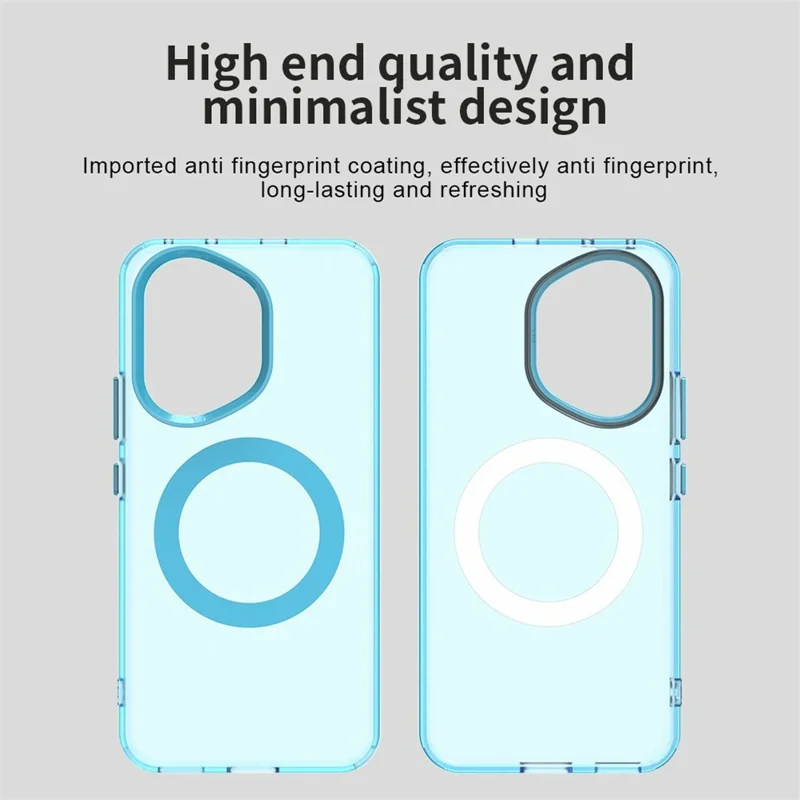 For Honor 400 5G (Global) Magnetic Case Anti Drop Hybrid Phone Back Cover - Blue