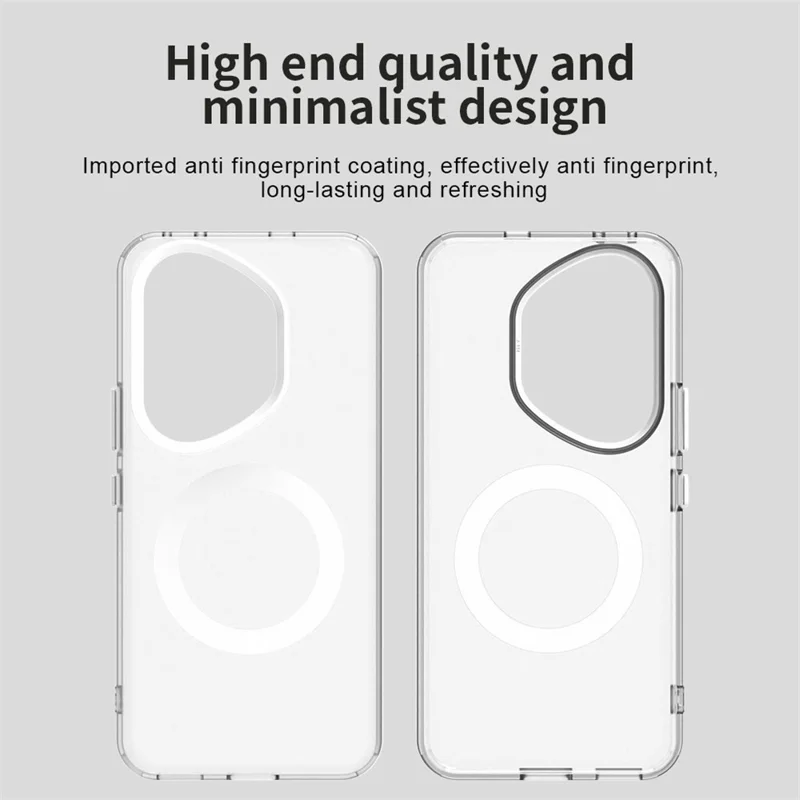 For Honor 400 Pro 5G (Global) Case Compatible with MagSafe Anti Drop Hybrid Phone Back Cover - White