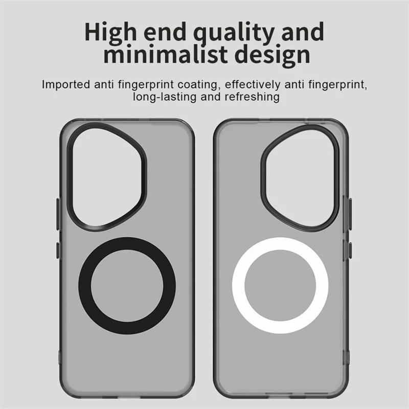 For Honor 400 Pro 5G (Global) Magnetic Case Anti Drop Hybrid Phone Back Cover - Black
