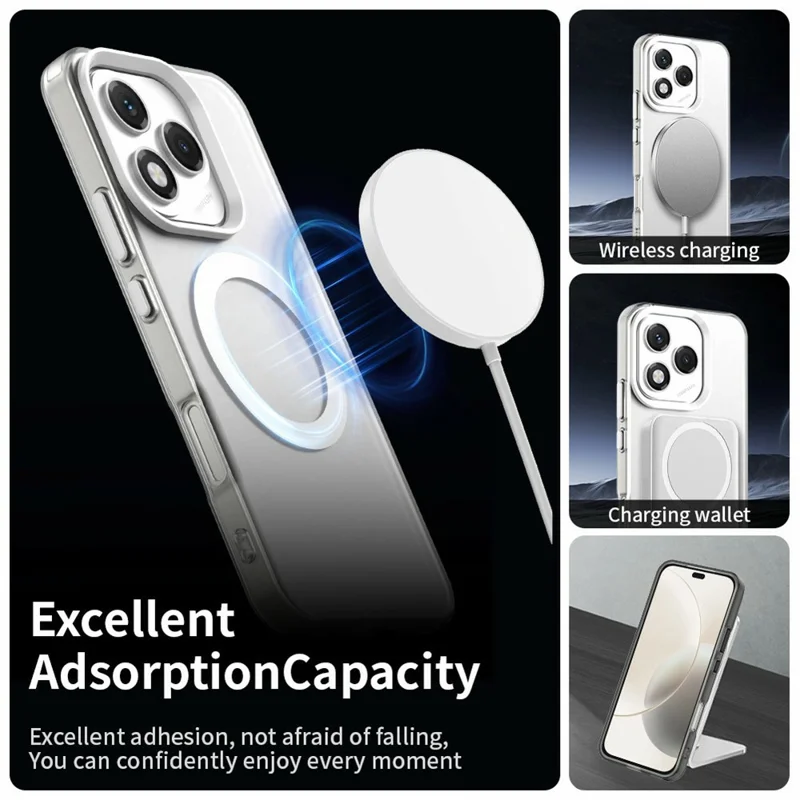 Coque 5G For Honor 400 Lite Compatible avec MagSafe Coque de téléphone hybride anti-chute - Blanc