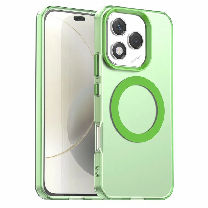 For Honor 400 Lite 5G Magnetic Case Anti Drop Hybrid Phone Back Cover - Green