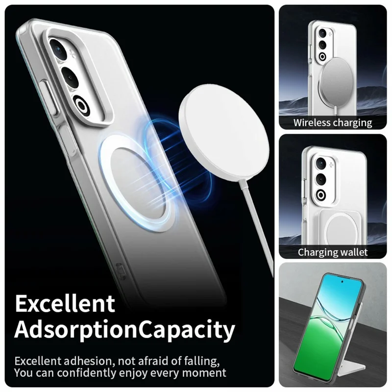 Étui Oppo A5 5G Compatible avec MagSafe Antichoc Hybride pour Téléphone - Blanc