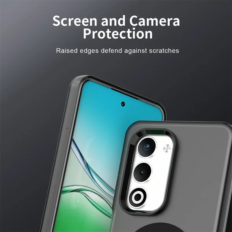 For Oppo A5 5G Case Compatible with MagSafe Anti Drop Hybrid Phone Back Cover - Black