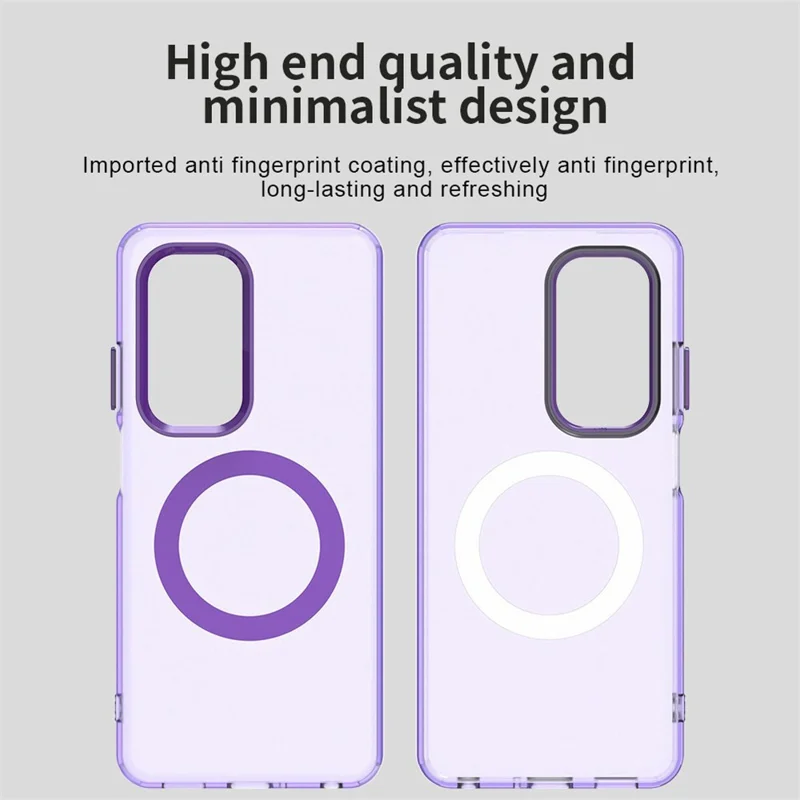 For Oppo A5 5G Case Compatible with MagSafe Anti Drop Hybrid Phone Back Cover - Purple