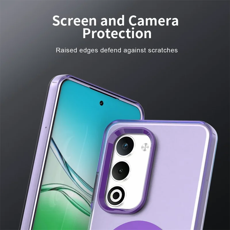 For Oppo A5 5G Case Compatible with MagSafe Anti Drop Hybrid Phone Back Cover - Purple
