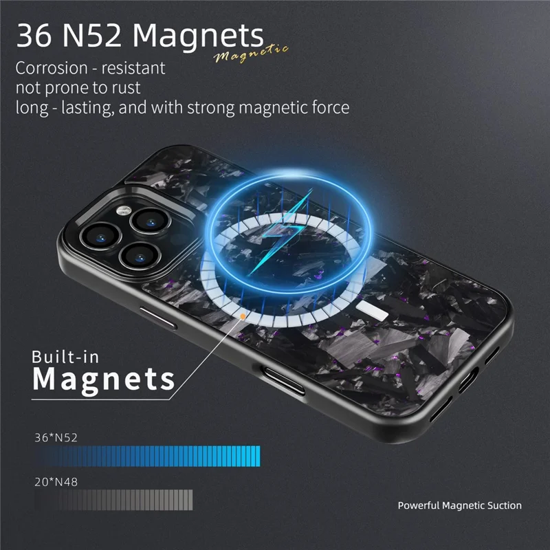 For iPhone 16 Pro Magnetic Case Large Texture Aramid Fiber + TPU Phone Cover with Metal Lens Frame - Black Lens Frame + Black