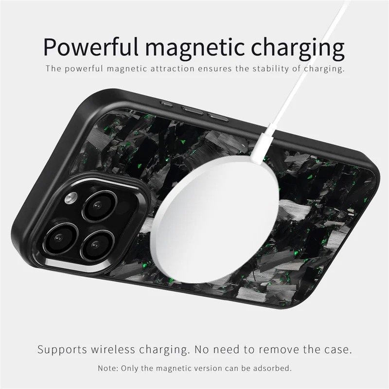 For iPhone 16 Pro Magnetic Case Large Texture Aramid Fiber + TPU Phone Cover with Metal Lens Frame - Black Lens Frame + Black