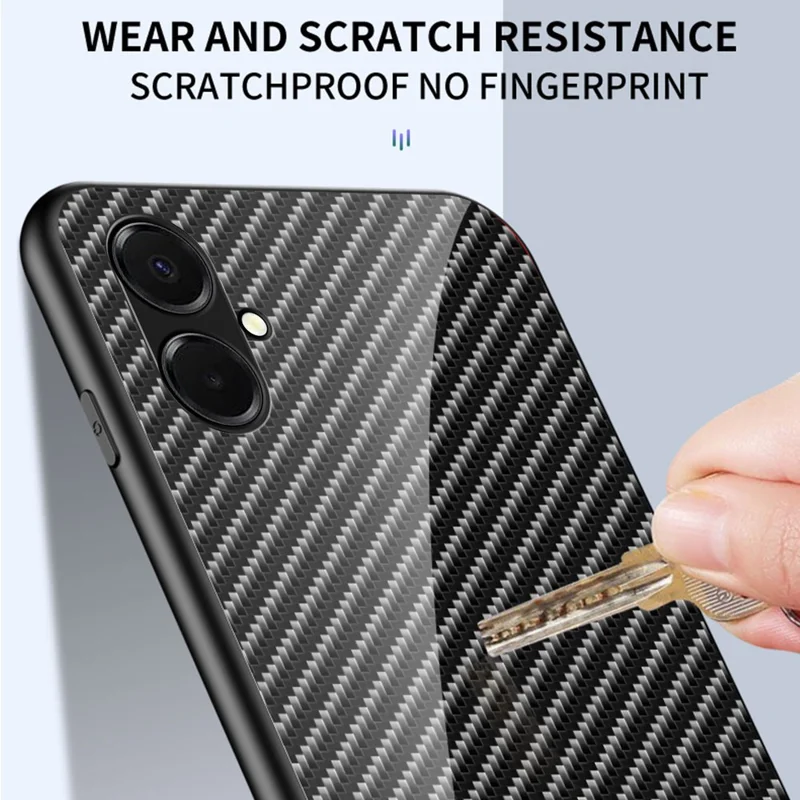 For Samsung Galaxy A07 4G Case Tempered Glass Shockproof Phone Cover - Colorful Fiber