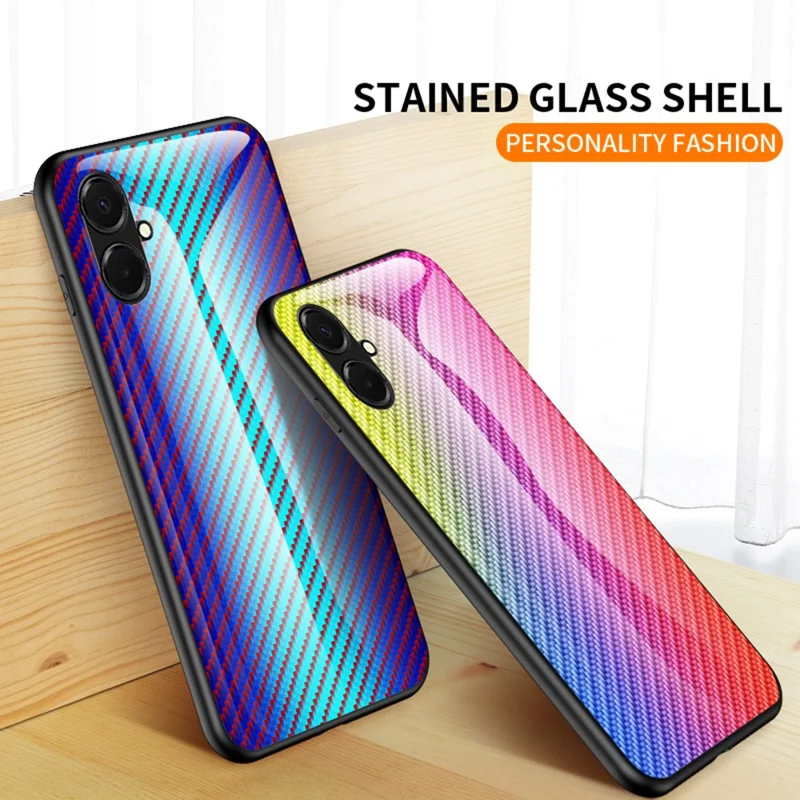 For Samsung Galaxy A07 4G Case Tempered Glass Shockproof Phone Cover - Colorful Fiber
