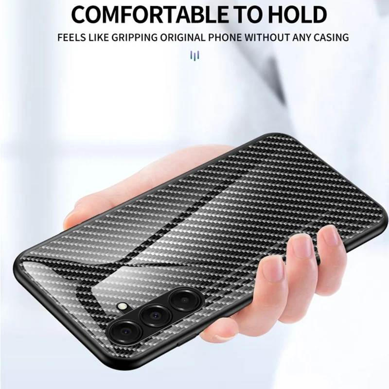 Étui en Verre Trempé Antichoc pour Samsung Galaxy A17 - Fibre Noire