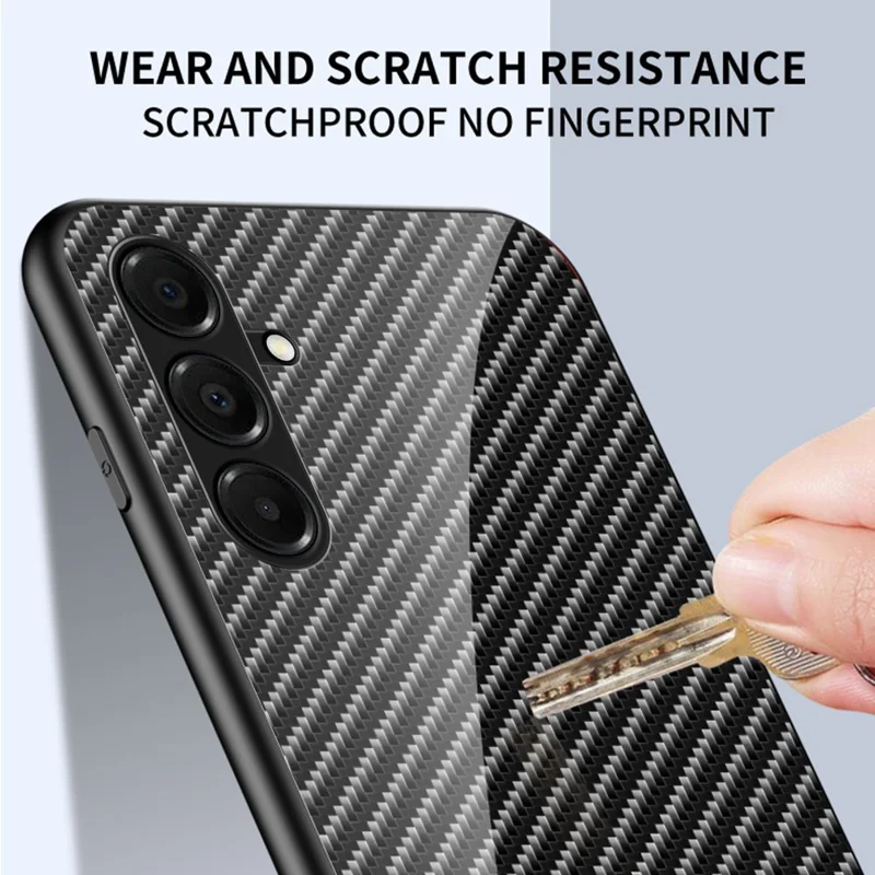 Étui en Verre Trempé Antichoc pour Samsung Galaxy A17 - Fibre Noire