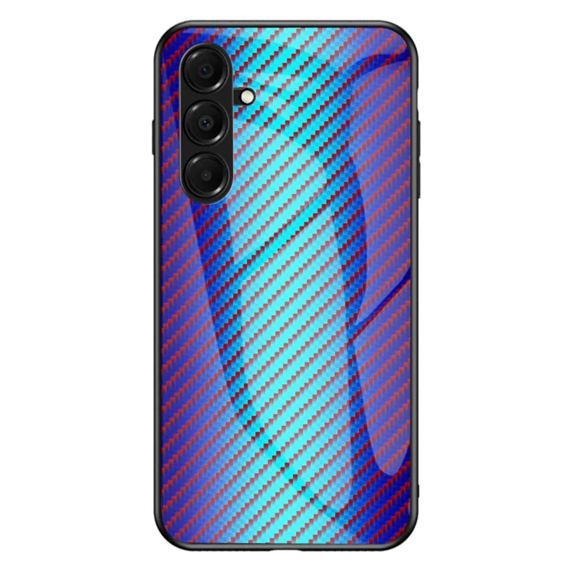 Capa para Samsung Galaxy A17 com Vidro Temperado à Prova de Choque - Fibra Azul