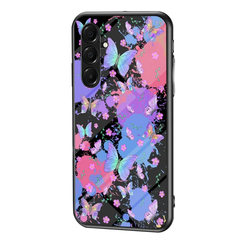 For Samsung Galaxy A17 5G / A17 4G / A26 5G Butterfly Series Glass Case Protective Cover - Brilliant Butterfly