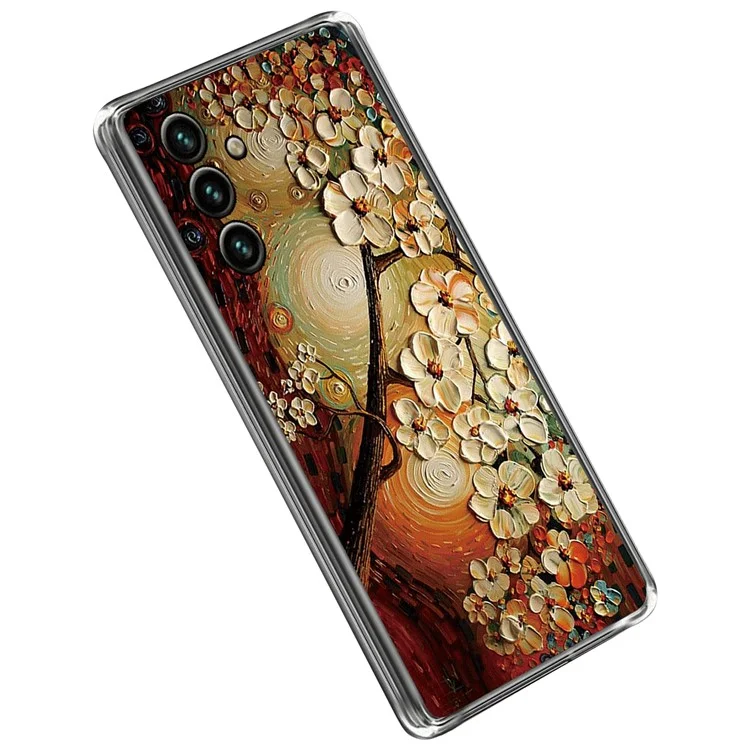 For Samsung Galaxy A14 5G / A14 4G Pattern Printing IMD Soft TPU Case Scratch-resistant Protective Phone Cover - Flower