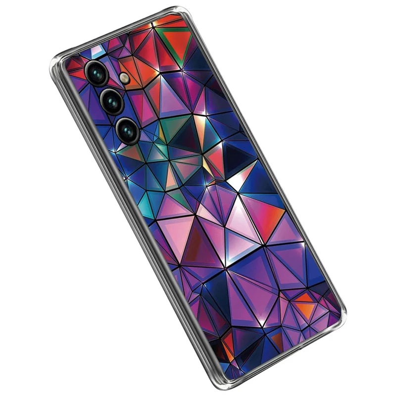 For Samsung Galaxy A14 5G / A14 4G Pattern Printing IMD Soft TPU Case Scratch-resistant Protective Phone Cover - Triangle