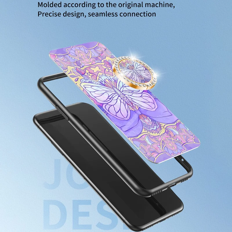 For Samsung Galaxy A07 4G Case Butterfly Pattern TPU + Tempered Glass Protective Phone Cover -  Colorful Butterfly