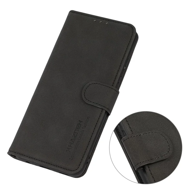 KHAZNEH For Honor 400 Pro 5G (Global) Hülle aus Kunstleder mit Brieftasche und Ständer - Schwarz