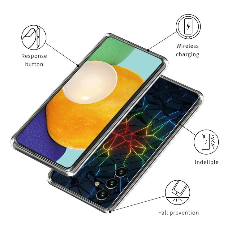 Per Samsung Galaxy A14 5G / A14 4G Stampa a motivi IMD Anti-graffio Custodia morbida in TPU Antigoccia Custodia per cellulare - Geometria