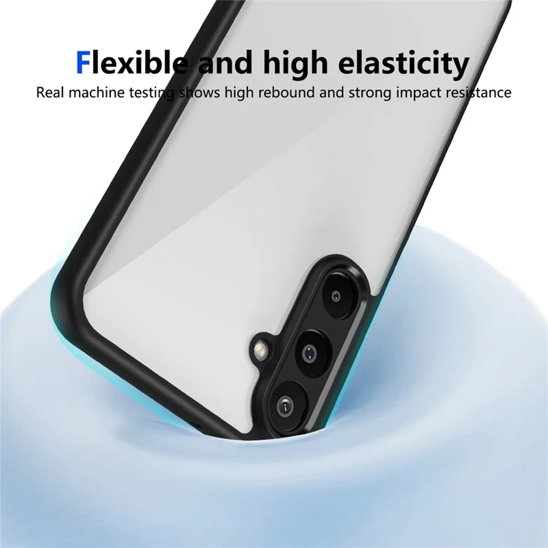 Чехол для Samsung Galaxy M16 5G / F16 5G с матовой поверхностью и противоударной защитой из прозрачного поликарбоната + TPU - Черный