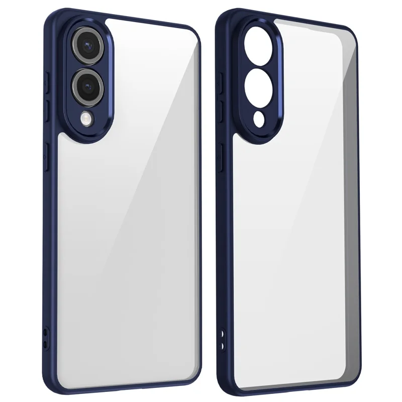 For Samsung Galaxy S25 Edge Case Matte Skin Touch Clear PC + TPU Shockproof Phone Back Cover - Blue