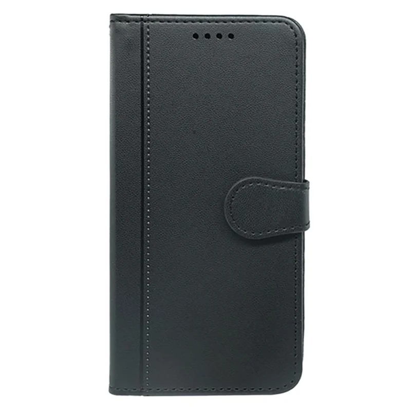 For Motorola Edge 60 Fusion 5G Wallet Case Magnetic Snap Leather Phone Cover with Strap - Black