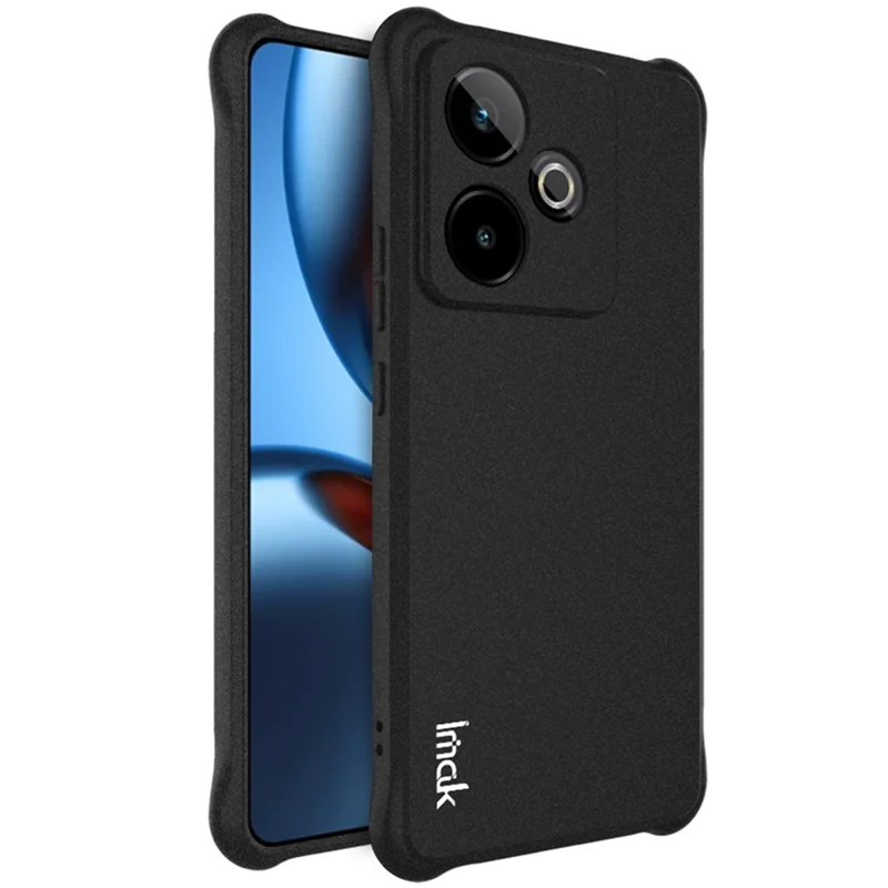 IMAK Para Realme GT 7 5G / GT 7T 5G Capa de Telefone TPU Airbag à Prova de Choque - Preto Fosco