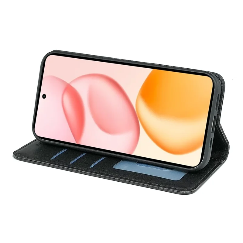 For Honor 400 Pro 5G (Global) Wallet Phone Case Checkered Pattern Imprint Leather Flip Cover with Wrist Strap - Black