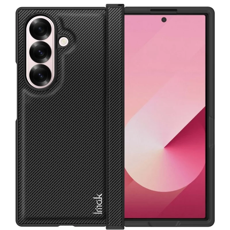 IMAK Ruiyi Series for Samsung Galaxy Z Fold7 5G Case Carbon Fiber Texture Leather + PC Phone Cover