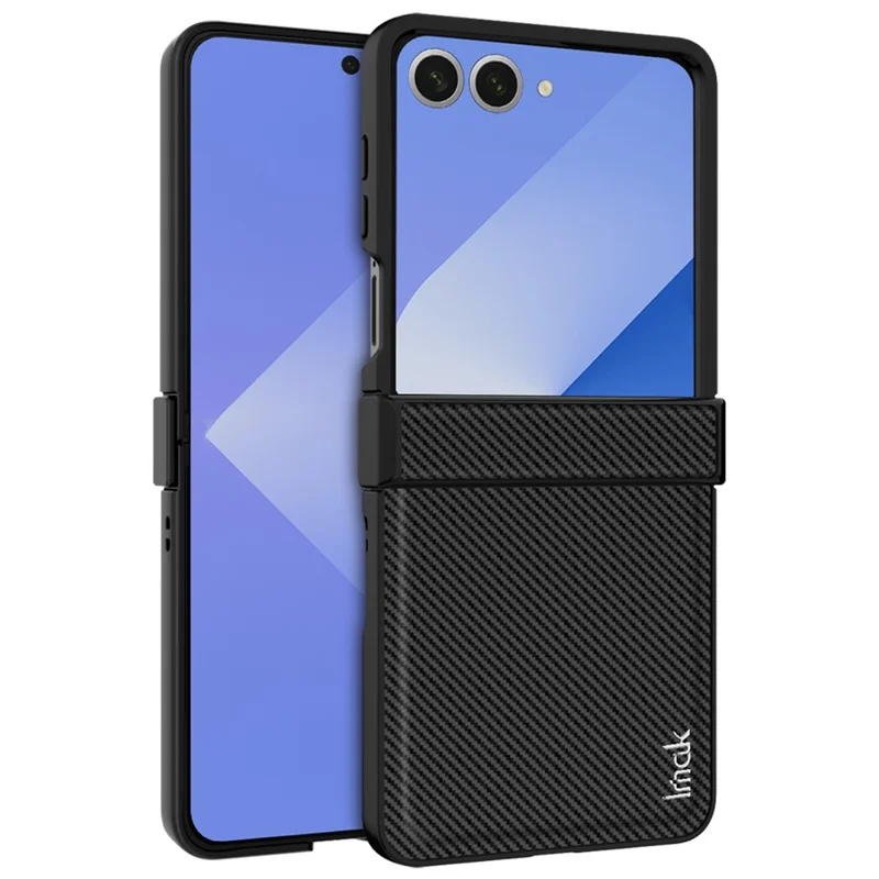 Capa IMAK Ruiyi Series para Samsung Galaxy Z Flip7 5G com Textura de Fibra de Carbono em Couro + Capa de Telefone em PC