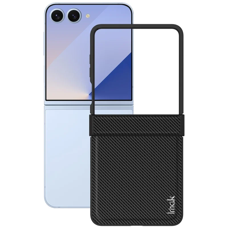 Capa IMAK Ruiyi Series para Samsung Galaxy Z Flip7 5G com Textura de Fibra de Carbono em Couro + Capa de Telefone em PC