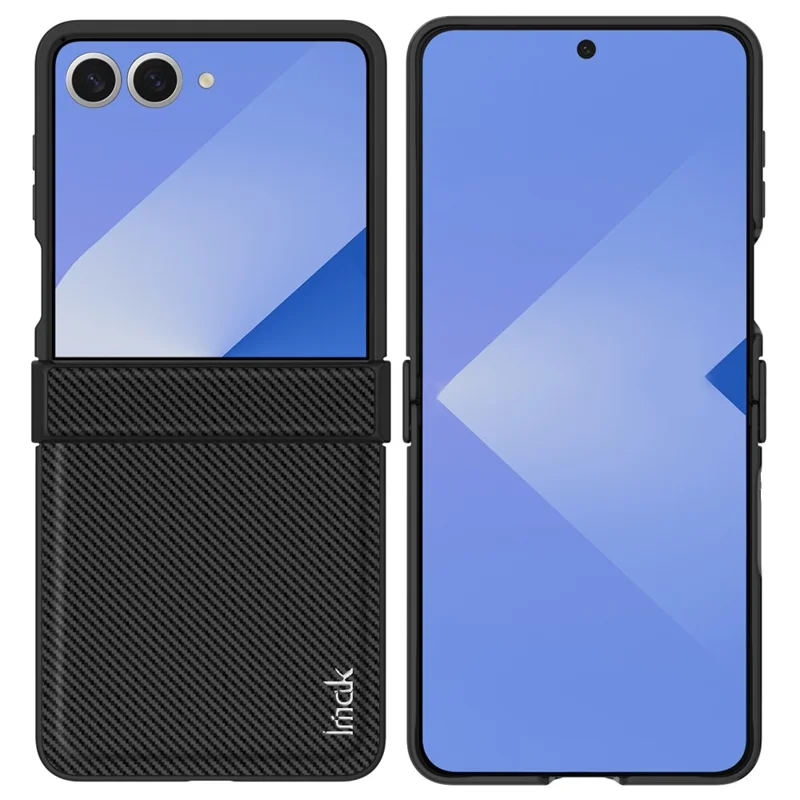 Capa IMAK Ruiyi Series para Samsung Galaxy Z Flip7 5G com Textura de Fibra de Carbono em Couro + Capa de Telefone em PC