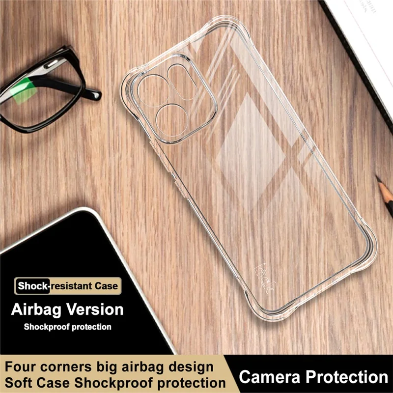 Funda IMAK para Oppo Reno14 5G (Global) Carcasa Transparente de TPU con Protección Antigolpes