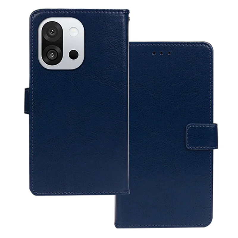 IDEWEI Per OnePlus 13T 5G Custodia Portafoglio Custodia in Pelle Texture Cavallo Pazzo - Blu