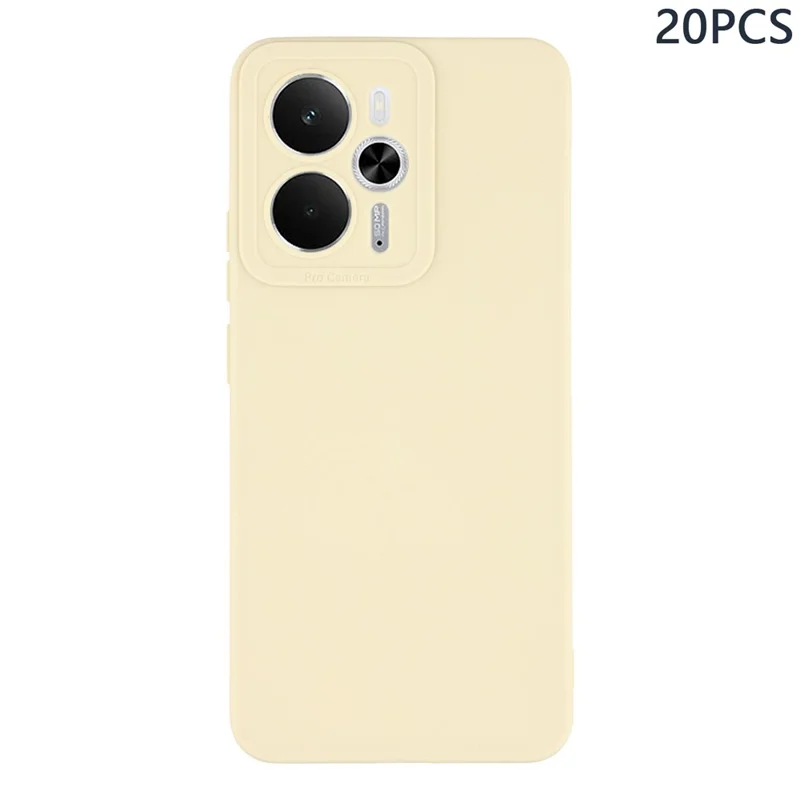Bulk Purchasing 20Pcs For Realme 14 5G / 14T 5G Case Precise Cutouts 1.3mm TPU Matte Phone Cover - Ivory White