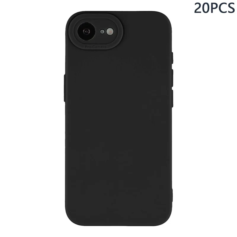 Bulk Purchasing 20Pcs For iPhone 17e / 16e Case Precise Cutouts 1.3mm TPU Matte Phone Cover - Black