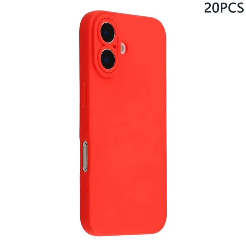 Bulk Purchasing 20Pcs For iPhone 16 Case Precise Cutouts 1.3mm TPU Matte Phone Cover - Red
