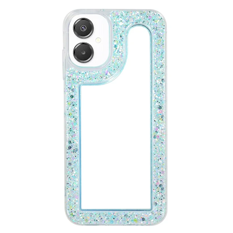 Cover per Samsung Galaxy A06 4G / 5G con Glitter Epossidico in TPU Morbido Trasparente - Verde